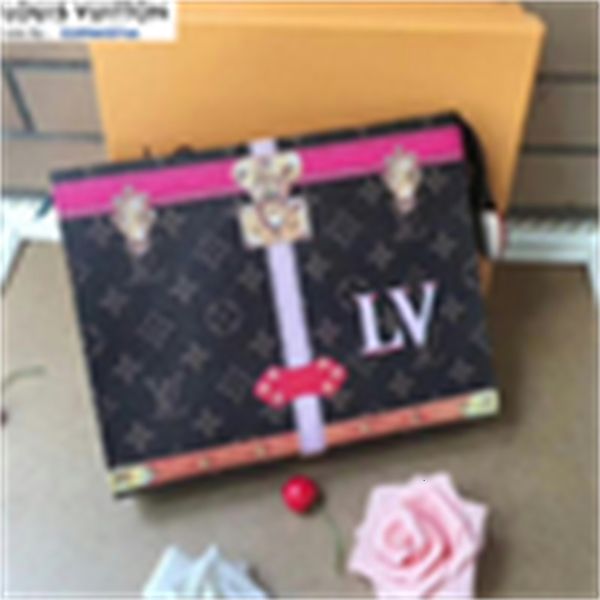 

designer luxury m61692 presbyopia lock medium bag men real leather long wallet chain wallets compact purse clutches evening key brand card h, Red;black