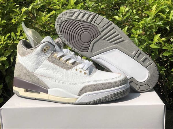 

ma maniere a x 3 white men basketball shoes trainers yellowed jumpman 3s mens sports sneaker dh3434-110 with box