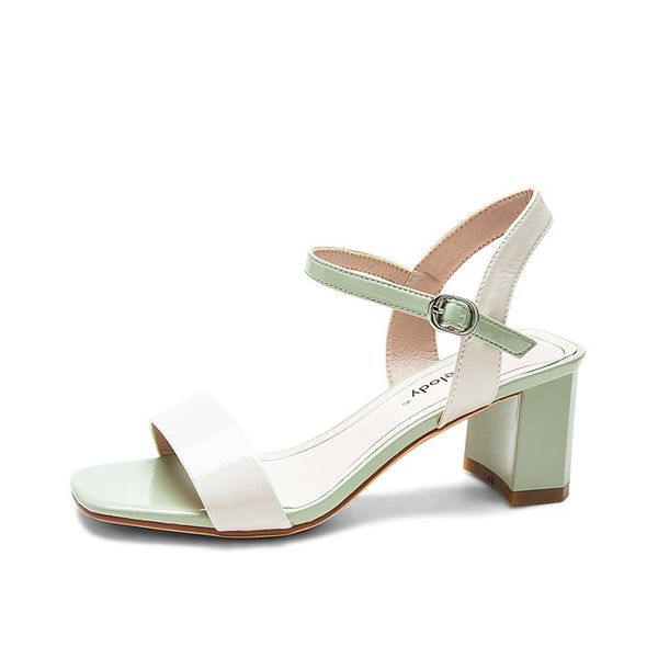 

sandals women's summer fashion patchwork high heels 2021 female casual party beach, Black