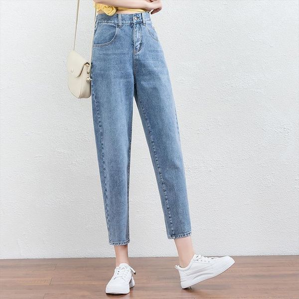 

high waist mom jeans boyfriends womens short straight wide leg denim pants femme cotton loose vintage, White;black