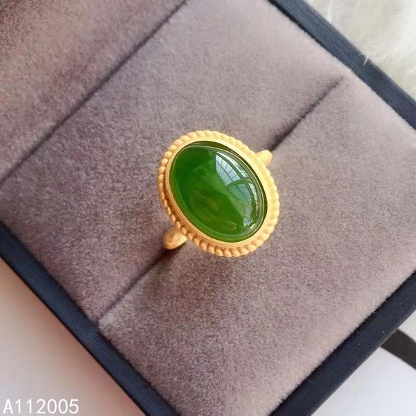 

cluster rings kjjeaxcmy fine jewelry 925 sterling silver inlaid natural gemstone jasper female ring lovely support detection, Golden;silver