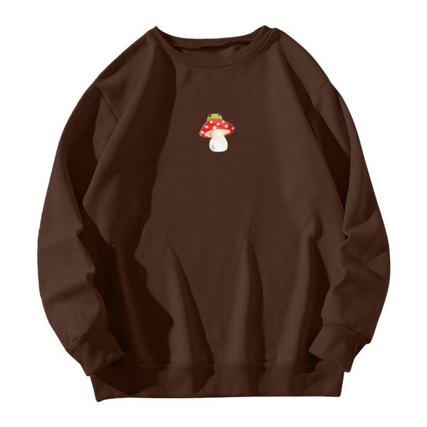 

women's hoodies & sweatshirts 2021 women mushroom print long sleeve oversized hoodie sweatshirt ladies streetwear casual pullover jumpe, Black