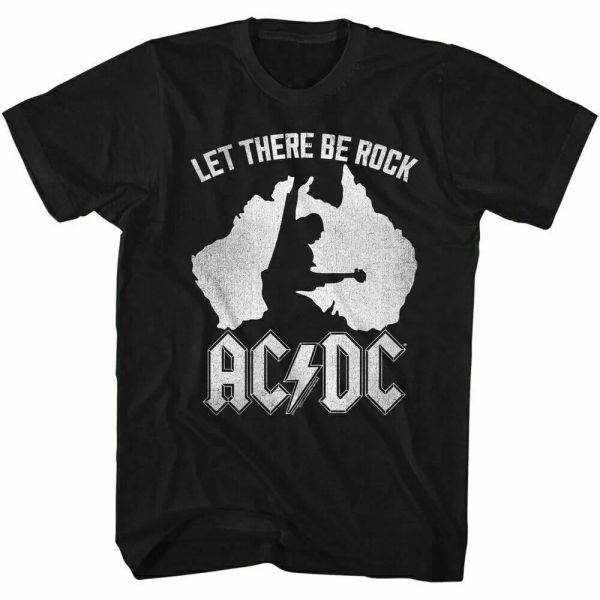 

acdc australia t shirt mens licensed rock n roll music classic tee retro black, White;black