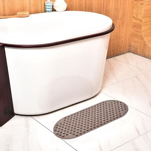 

bath mats mat soft carpet non-slip shower pad tub with suction cups drain holes for bathroom 88x40cm transparent multi color