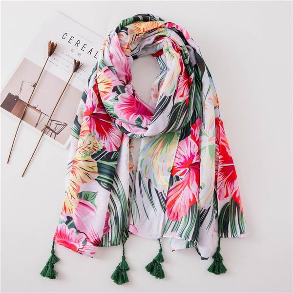 

women large scarf bright colors floral long shawl fashion blanket wrap designer scarves [3571] bandanas, Blue;gray