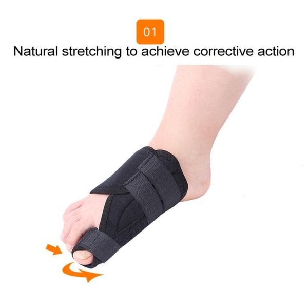 

ankle support feet corrector device foot care comfortable toe separator thumb protector correction, Blue;black