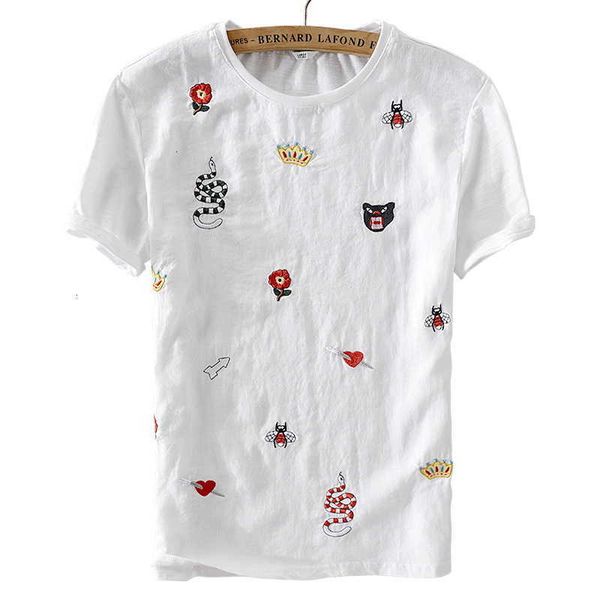 

women's t-shirt bordado da marca t shirt dos homens manga curta de t-shirt branca mens moda tshirt vero masculino respirvel camisetas c, White