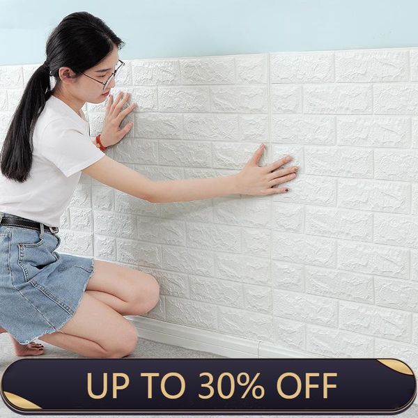 

wallpapers 3d brick wall panels peel and stick foam stone textured white faux wallpaper tiles for living- bedroom tv background home