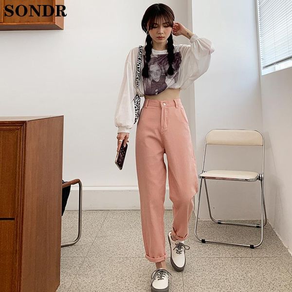 

women jeans plus size autumn winter denim pants high waist vintage casual loose woman mom harem ladies korean trousers women's, Blue