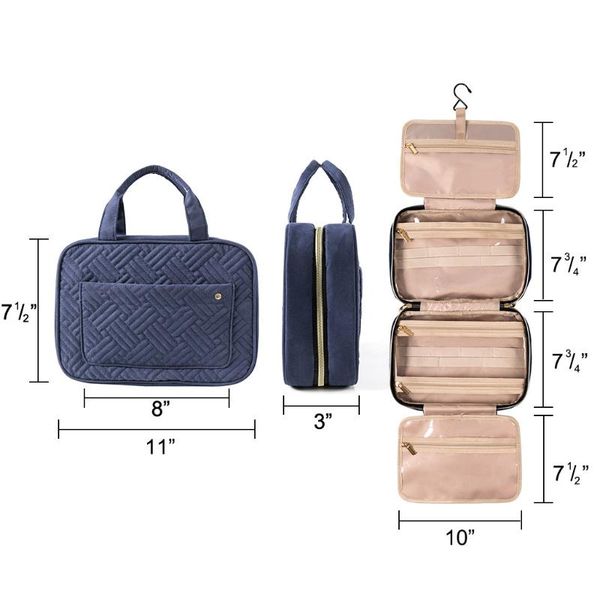 

storage bags #large capacity cosmetic make up organizer boxes travel makeup bag water-resistant toiletry case with hook hanging pouch