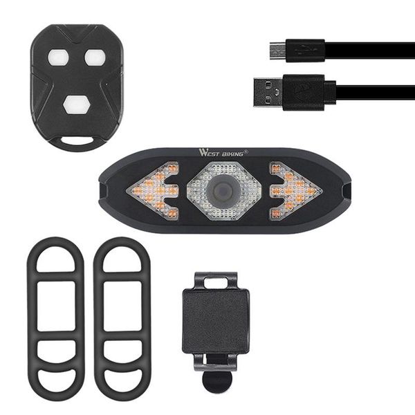 

bike lights west biking turn signals remote control direction indicator mtb led rear light usb rechargeable taillight with horn