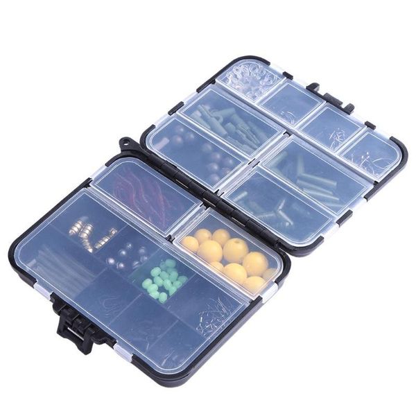 

fishing accessories 189pcs hooks swivels sinker sers connectors tackle box