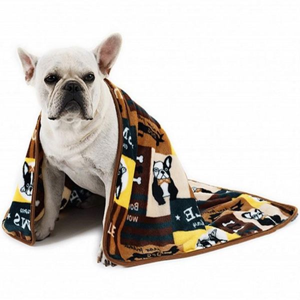 

cute pet blanket winter dog mat thicken flannel cat teddy golden retriever big bed for dogs pets pad nest s-xl kennels & pens