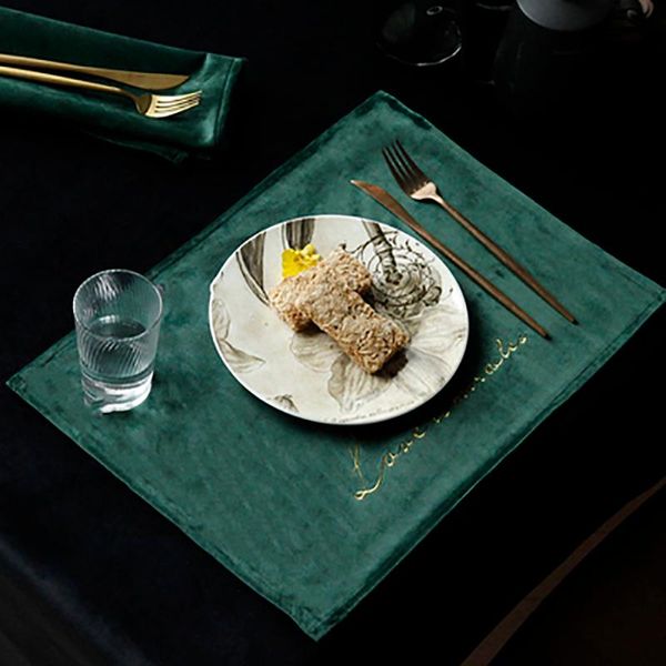

table runner velvet embroidered placemats modern nordic style western mat home food tablecloth insulation anti-scalding coasters