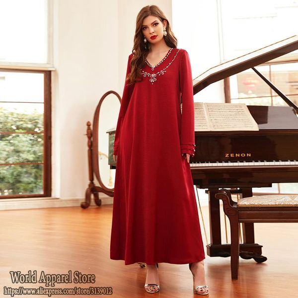 

ethnic clothing ramadan eid red abaya dubai muslim hijab dress turkey islam abayas dresses for women robe longue jalaba femme caftan marocai