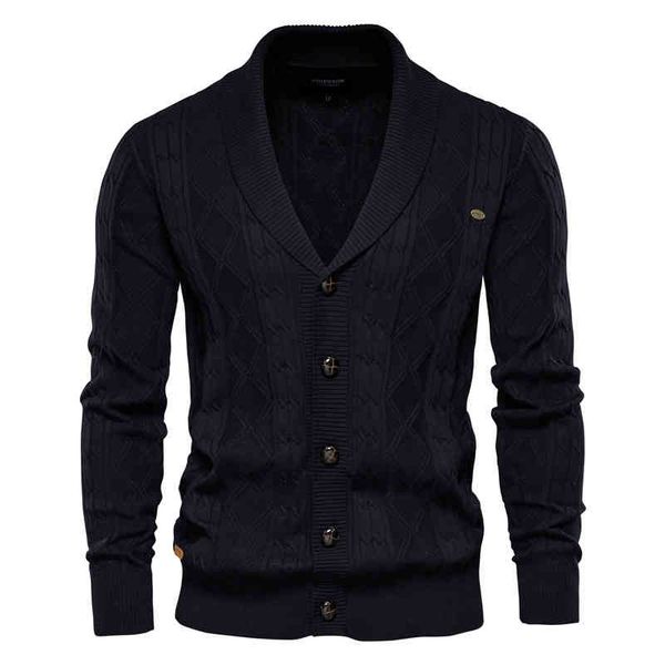 

new argyle cardigan classic autumn winter warm sweater fashion pure color cotton pullover male knitwear cloth, Black;white