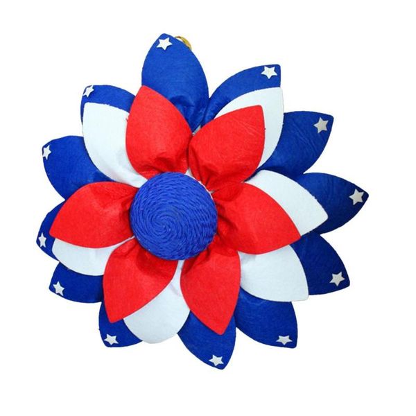 

decorative objects & figurines american independence day front door wreath decor national decoration hanging pendant cloth flower for wall g