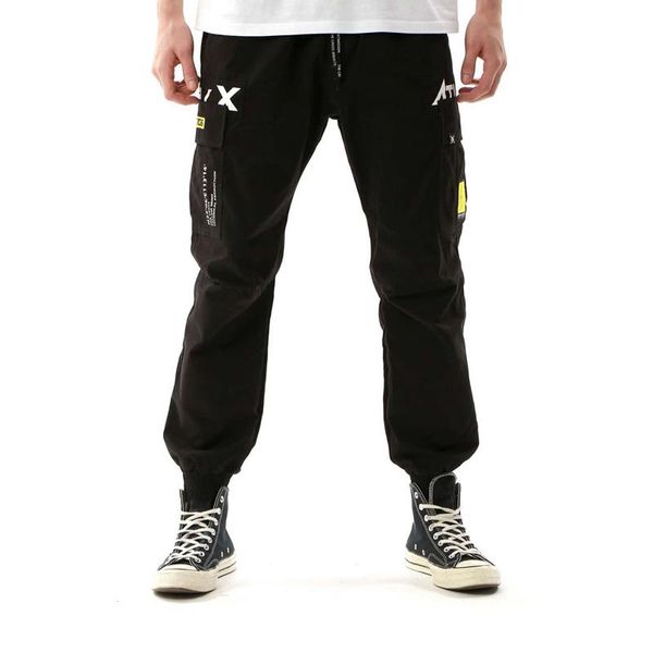 

khaki pants jogger cargo techwear style streetwear fashion men's, Black
