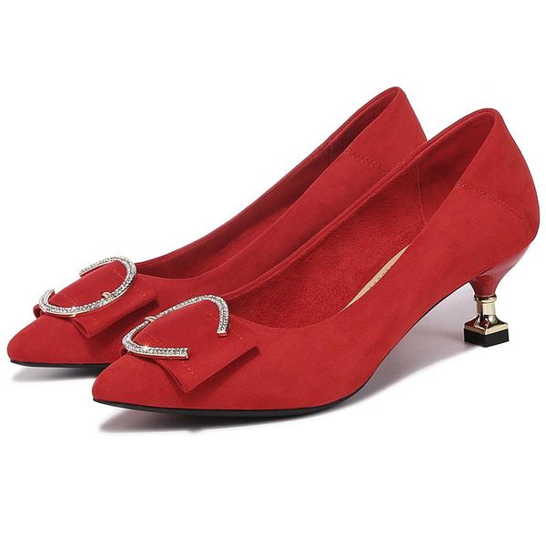 

dress shoes moolecole fashion women pumps microfiber leather party casual pointed toe heels 5.5 cm 2-66, Black