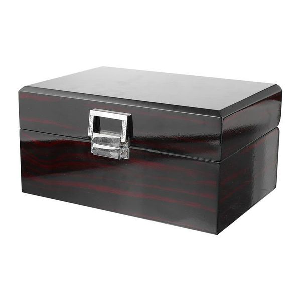 

watch boxes & cases 1pc lacquered wooden jewelry storage box durable organizer, Black;blue