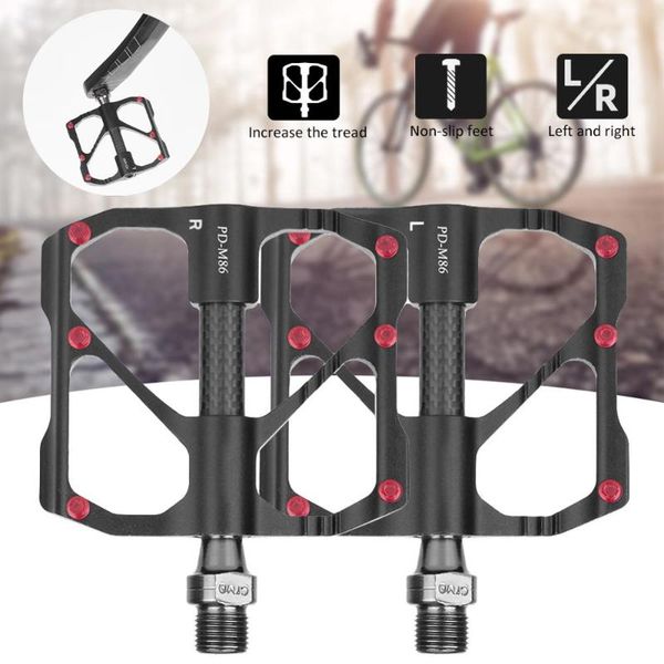 

bike pedals mountain pedal quick release road anti-slip ultra light carbon fiber 3 bearings
