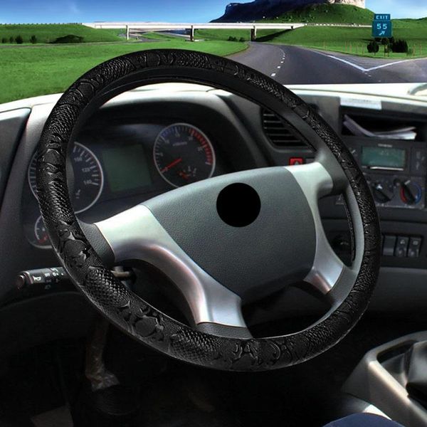 

steering wheel covers non-slip cover 1pc black imitation leather high quality
