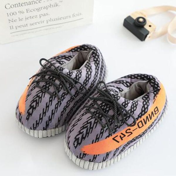 

women's winter cotton slippers foam sneakers warm bread fat shoes ladies cute slides indoor plush home size 35-44, Black