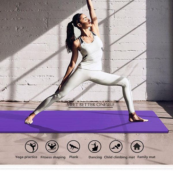 

high density yoga mat anti-skid sports 8mm thick comfort soft fitness for exercise, yoga, and pilates gymnastics mats