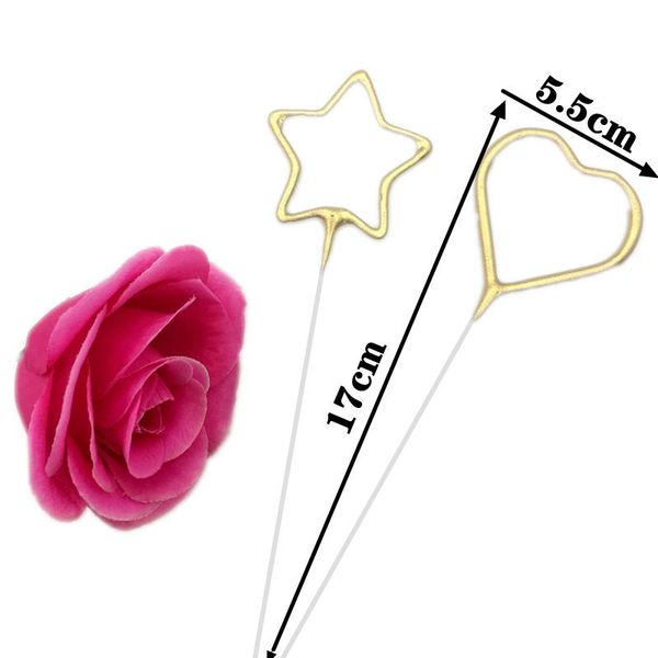 

party decoration 1pcs romantic star love shaped wedding birthday candle cake er