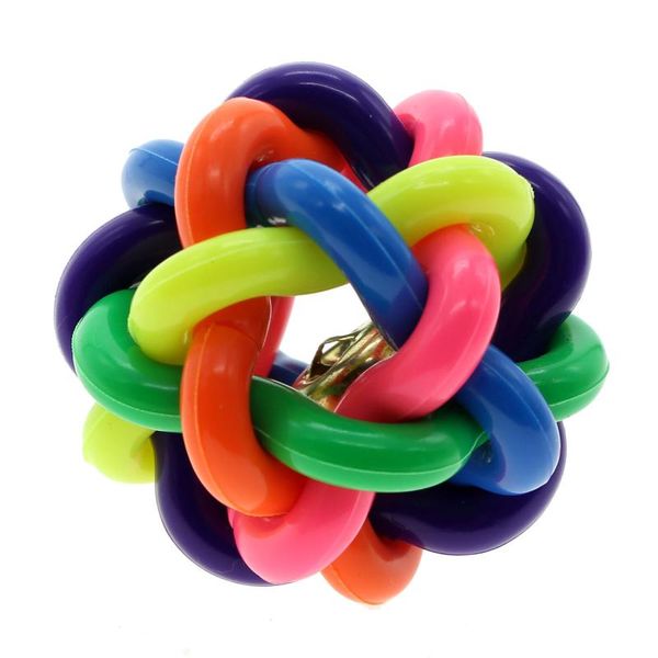 

cat toys dog playing ball colorful funny toy woven for puppy pet random color size m