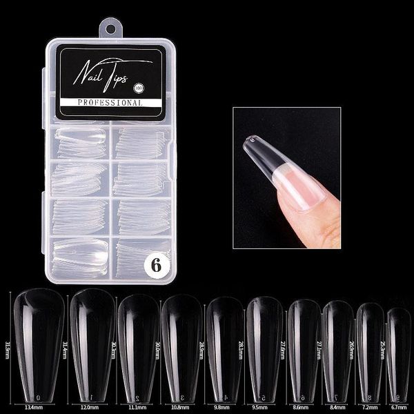 

stickers & decals 100 pcs/box false nail tips card display full covered design seamless press on nails diy manicure accessories, Black