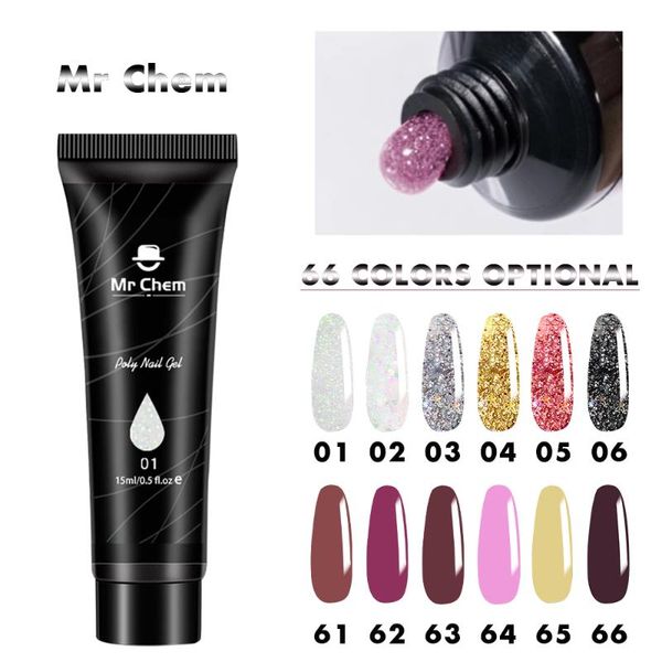 

nail gel mr chem 15ml lasting extension poly uv varnish manicure quick building painting nails art tools 66 colors uÃ±as, Red;pink