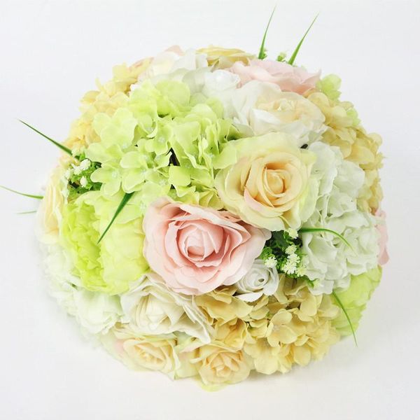 

flone artificial silk fake roses hydrangea flowers ball wedding home party table centerpieces decorative flower decoration & wreaths