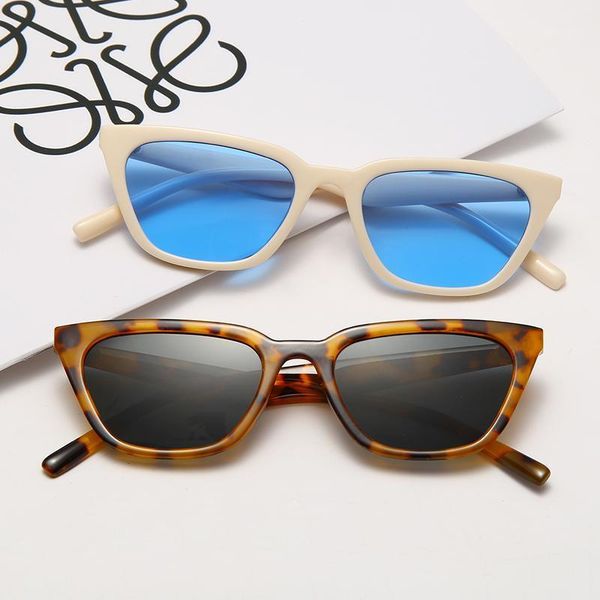 

european and american cat's eye sunglasses female male hip hop street shooting small frame face glasses 88828, White;black