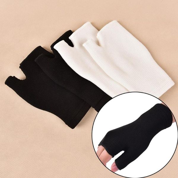 

1pair ultrathin ventilate wrist guard arthritis brace sleeve support glove elastic palm hand supports, Black;red