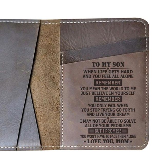 

card holders engraved mens passport cover personalized leather holder wallet for men husband dad son boyfriend love custom gifts, Brown;gray