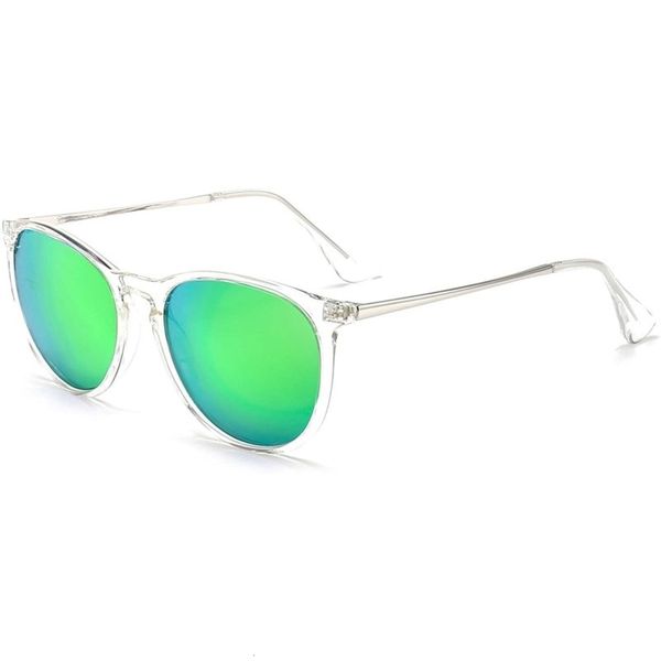 

sungait women's round sunglasses, classic retro fashion style, White;black