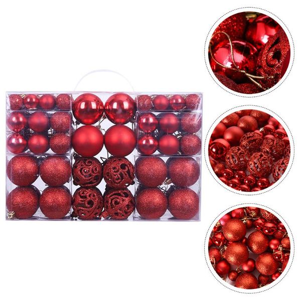 

party decoration 1 box/100pcs christmas balls pendant tree scene layout props