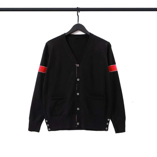 

2021 fashion spring and autumn brand the same sweater cardigan business sweaters regular long-sleeved letter v-neck, White;black