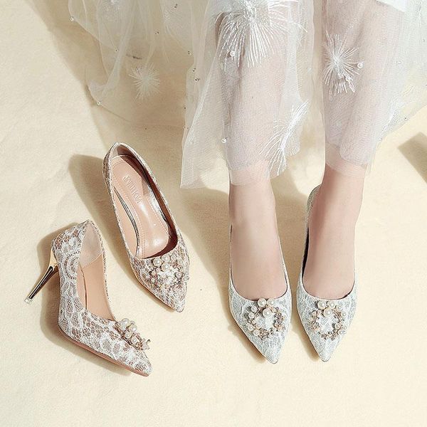 

dress shoes pearl champagne lace heels, Black