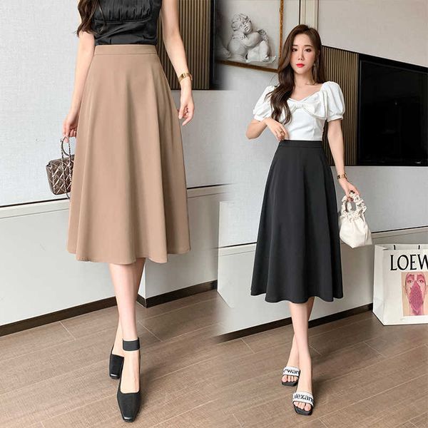 

mid women's long drs with large swing style in 2021, Black;gray
