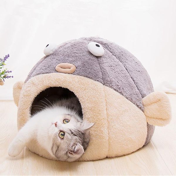 

pet cats dog bed soft deep sleep cat house pets winter warm comfort nest puppy cotton kennel for small medium large beds & furniture