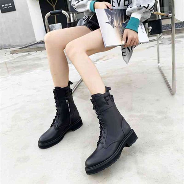 

boots latest women's medium boots luxury custom soft and comfortable all leather material 35-41 fzq3, Black