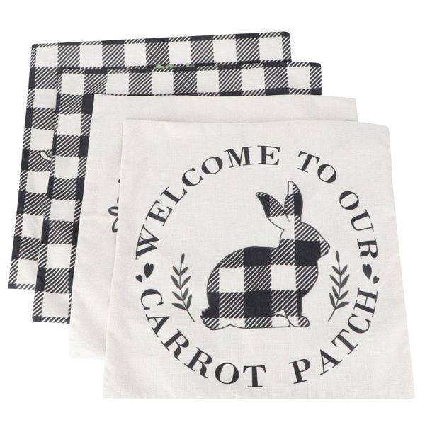

4pcs linen easter pillowslip home pillow cover lovely pattern pillowcase case