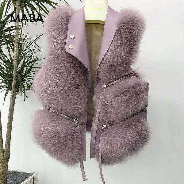 

women's fur & faux 2021 autumn winter fashion coat women waist female jacket vest fluffy solid color for ladies, Black