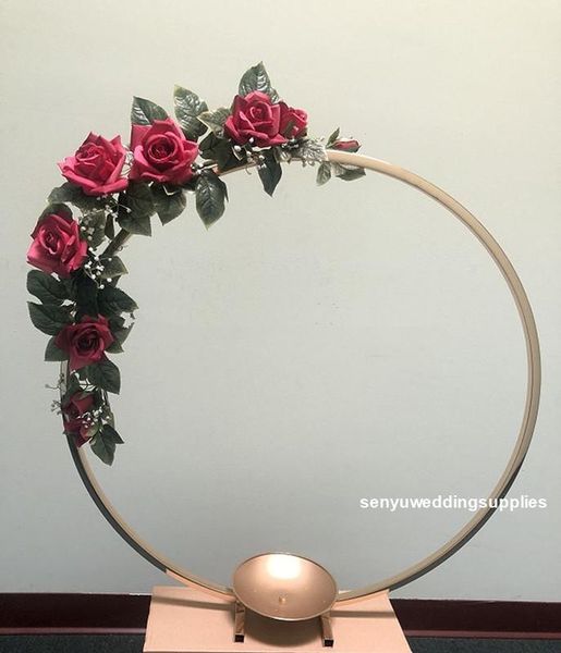 

party decoration 15.7inch) 40cm diameter) inch wedding round gold metal centerpiece flower stands senyu2183