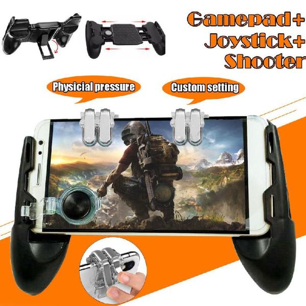 

game controllers & joysticks 2021 3 in 1 mobile gaming gamepad joystick +controller trigger + fire button for pubg r30