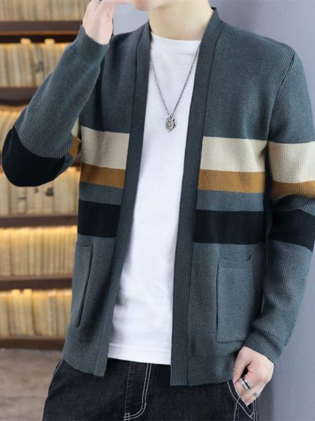 

men's sweaters spring and autumn sweater casual cardigan jacket korean fashion handsome, White;black