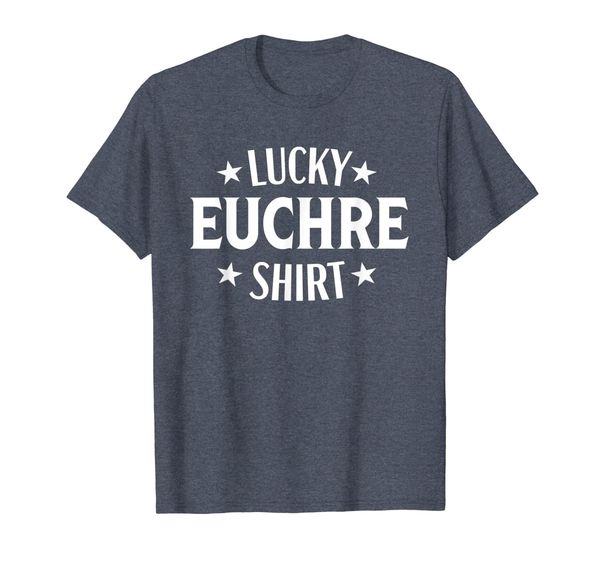 

euchre funny lucky shirt card game player gift t-shirt, White;black