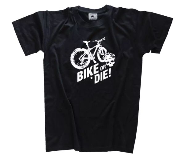 

bike or die bicycle bmx mountinbike speedbike t-shirt s-xxxl, White;black